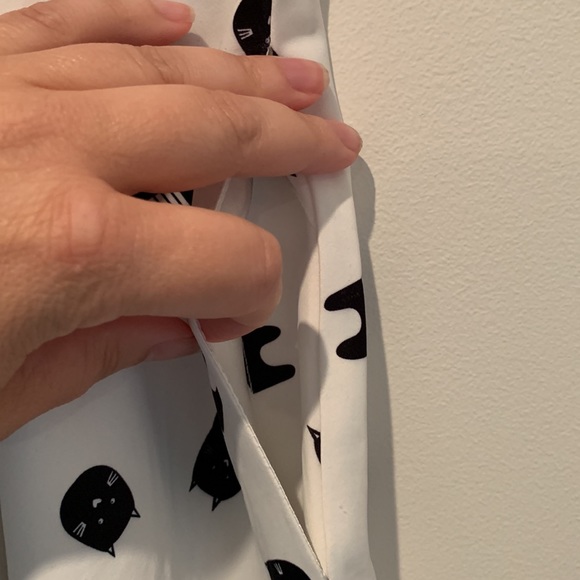 Cat print pin up midi skirt with pockets size large - Picture 3 of 4